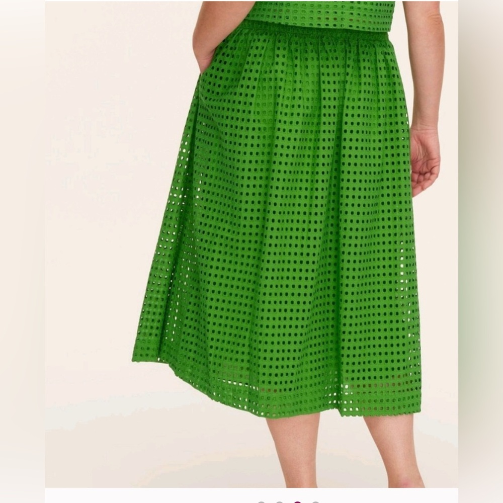 Kate Spade New York eyelet volume midi Skirt